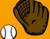 Disegno Guanto da baseball e pallina pitturato su antonio s.