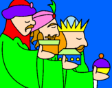 Disegno I Re Magi 3 pitturato su lucrezia