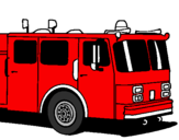 Disegno Camion dei pompieri pitturato su roosario