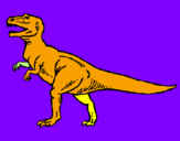 Disegno Tyrannosaurus Rex  pitturato su artiglio