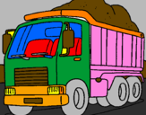 Disegno Camion da carico  pitturato su ANDREA