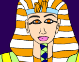 Disegno Tutankamon pitturato su LORIS
