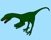 Disegno Velociraptor II pitturato su Silvio