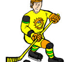 Disegno Giocatore di hockey su ghiaccio pitturato su gabe :)
