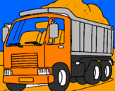 Disegno Camion da carico  pitturato su FILIPPO  MORI