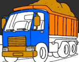 Disegno Camion da carico  pitturato su stefano