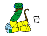 Disegno Serpente  pitturato su emanuele