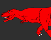 Disegno Tyrannosaurus Rex  pitturato su greta c