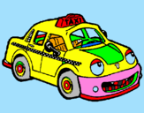 Disegno Herbie Tassista  pitturato su pilone