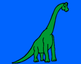Disegno Branchiosauro  pitturato su francesco