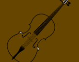 Disegno Violino pitturato su FRANCESCA
