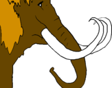 Disegno Mammuth  pitturato su lorenzo