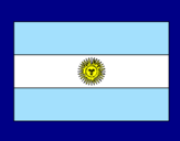 Disegno Argentina pitturato su fabio