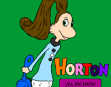 Disegno Horton - Sally O'Maley pitturato su Alina  e  Jò