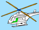 Disegno Elicottero   pitturato su francesco