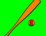 Disegno Mazza da baseball e Pallina  pitturato su antonio