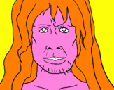Disegno Homo Sapiens pitturato su francesco