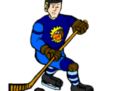Disegno Giocatore di hockey su ghiaccio pitturato su diego morgillo