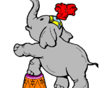 Disegno Elefante  pitturato su MANUEL E MAMMA