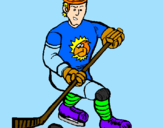 Disegno Giocatore di hockey su ghiaccio pitturato su filippo B
