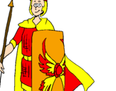 Disegno Soldato romano II pitturato su enrica