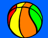 Disegno Pallone da pallacanestro pitturato su super sam!