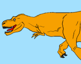 Disegno Tyrannosaurus Rex  pitturato su flk