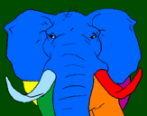 Disegno Elefante africano pitturato su matilda