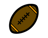 Disegno Pallone da calcio americano II pitturato su sara