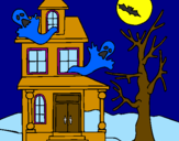 Disegno Casa del terrore pitturato su Cucciolona