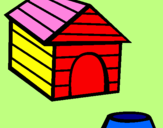 Disegno Casa di cane pitturato su laura