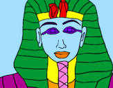 Disegno Tutankamon pitturato su sophie
