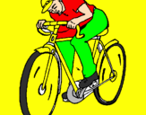 Disegno Ciclismo pitturato su nicola  e  samuel