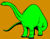 Disegno Branchiosauro II pitturato su Gabriele