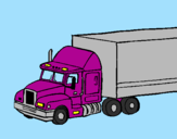 Disegno Camion trailer  pitturato su HELLEN