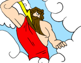 Disegno Zeus pitturato su Giovanni