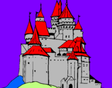Disegno Castello medievale  pitturato su alexandra
