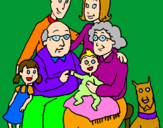 Disegno Famiglia pitturato su LISA