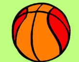 Disegno Pallone da pallacanestro pitturato su GABRIELE GUAGENTI