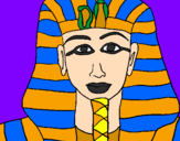 Disegno Tutankamon pitturato su re ka
