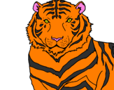 Disegno Tigre pitturato su giovanni
