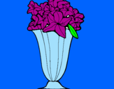 Disegno Vaso di fiori pitturato su clara   e   teresa