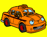 Disegno Herbie Tassista  pitturato su luciano  scafaria