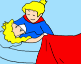 Disegno La principessa addormentata e il principe  pitturato su Ionut