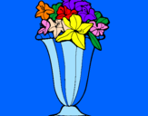 Disegno Vaso di fiori pitturato su ANNA P,
