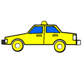 Disegno Taxi pitturato su matteo