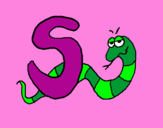 Disegno Serpente pitturato su Sabrina