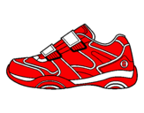 Disegno Scarpa da ginnastica pitturato su scarpa geox