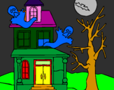 Disegno Casa del terrore pitturato su ALESSIO