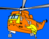 Disegno Elicottero di salvataggio  pitturato su MANUEL_ELICOTTERO